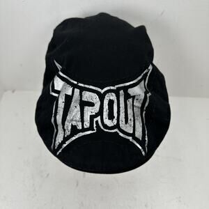 Tapout Newsboy Cabbie Hat Black Faded OSFM One Size Y2K MMA